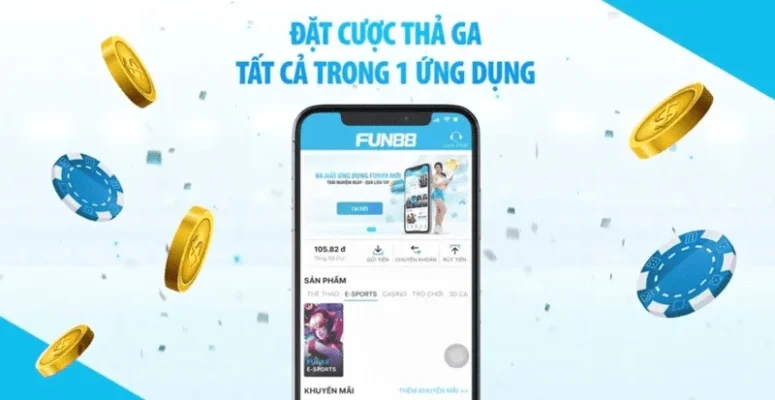 Màn hình tải app Fun88 trên điện thoại di động